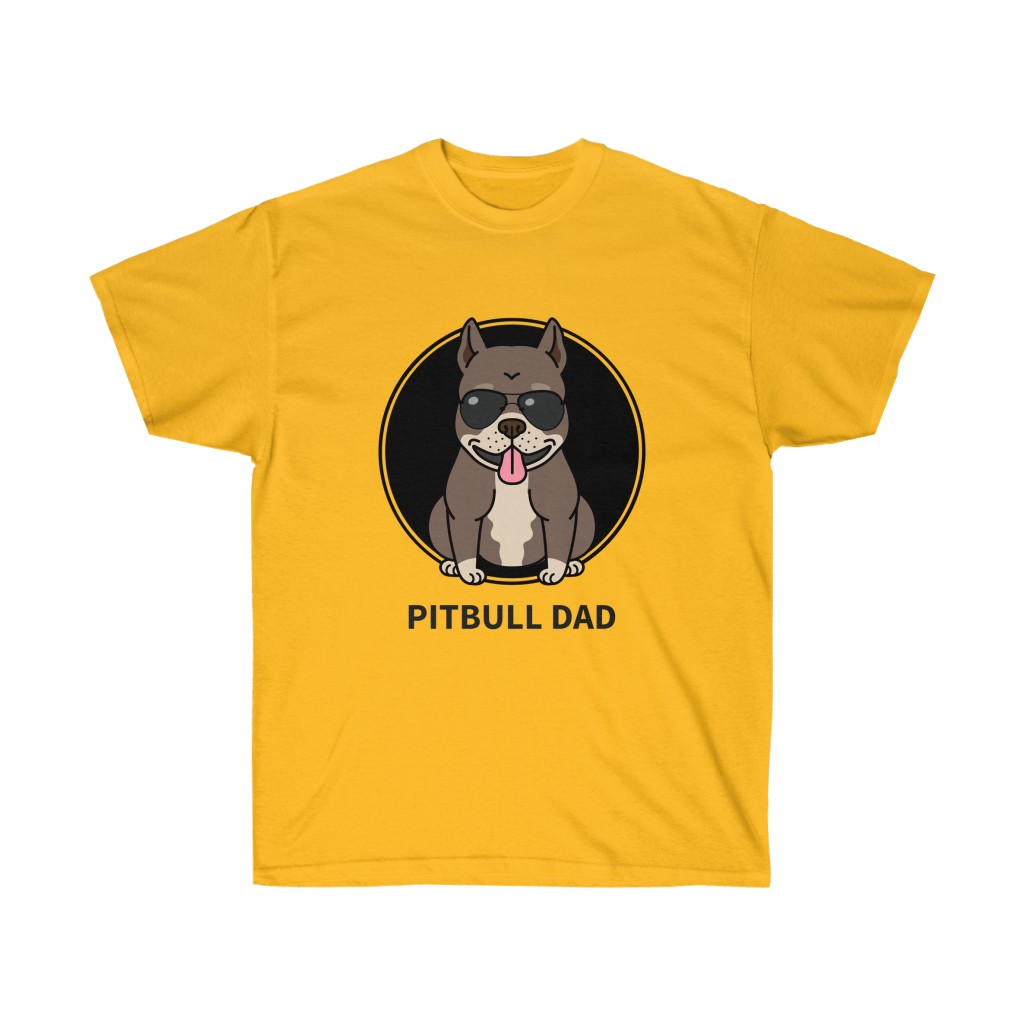 Pitbull Dad Shirt Was Born To Be PitBull Dad T-shirt On Back Full Size S -  5XL